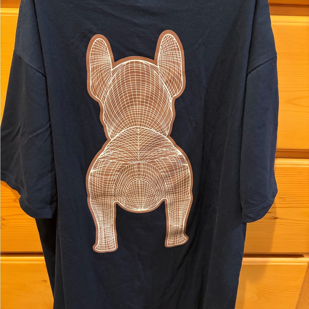 Lifework French Bulldog Graphic Dog T-Shirt - Black - Picture 2 of 4